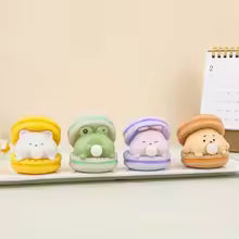Bubble-Blowing Macaroon Animal Squishy Pinch Toy